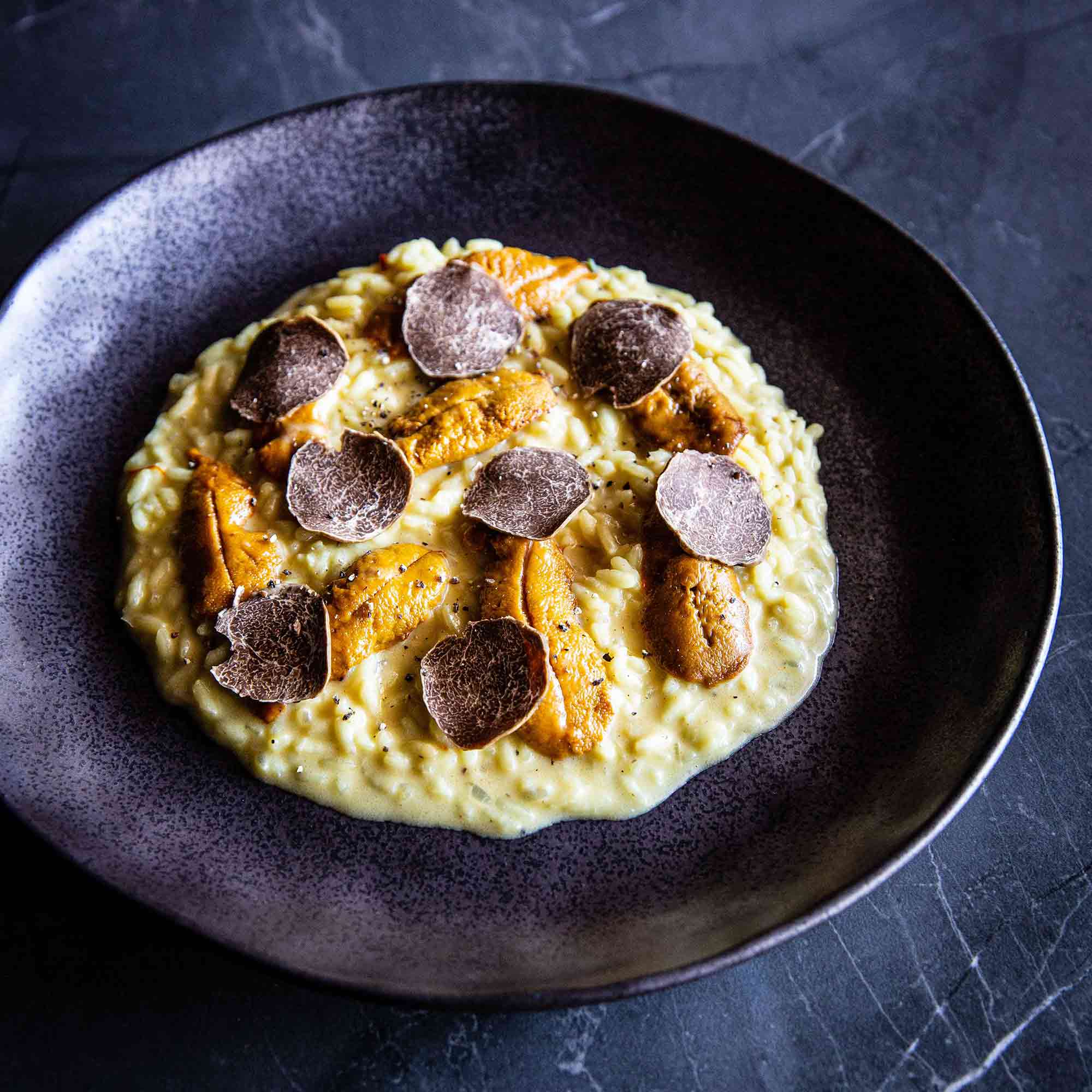 SEA URCHIN RISOTTO WITH ALBA WHITE TRUFFLE